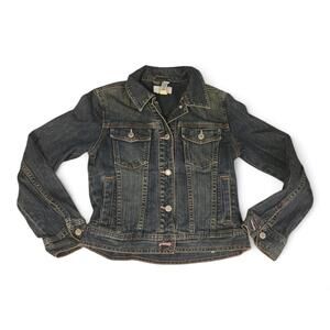 Gap Kids XXL Women's XS Jean Jacket Medium Blue with Pockets and Button Close